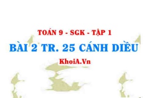Bài 2 trang 25 Toán 9 Cánh diều Tập 1